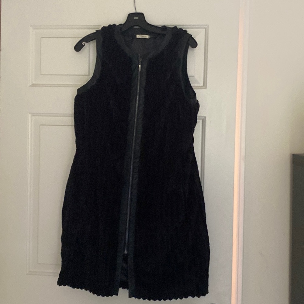 Sexy AF faux fur & faux fur LBD